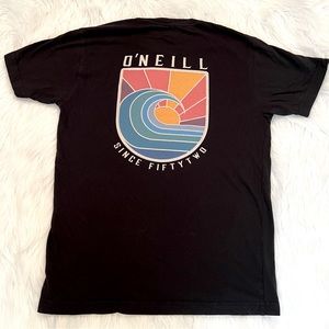 O’Neill Black Graphic Short Sleeve T-Shirt Size Medium
